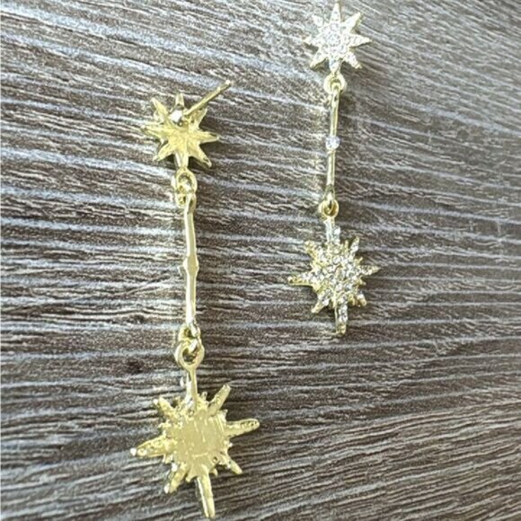 Star drop earrings A735 - Picture 3 of 4